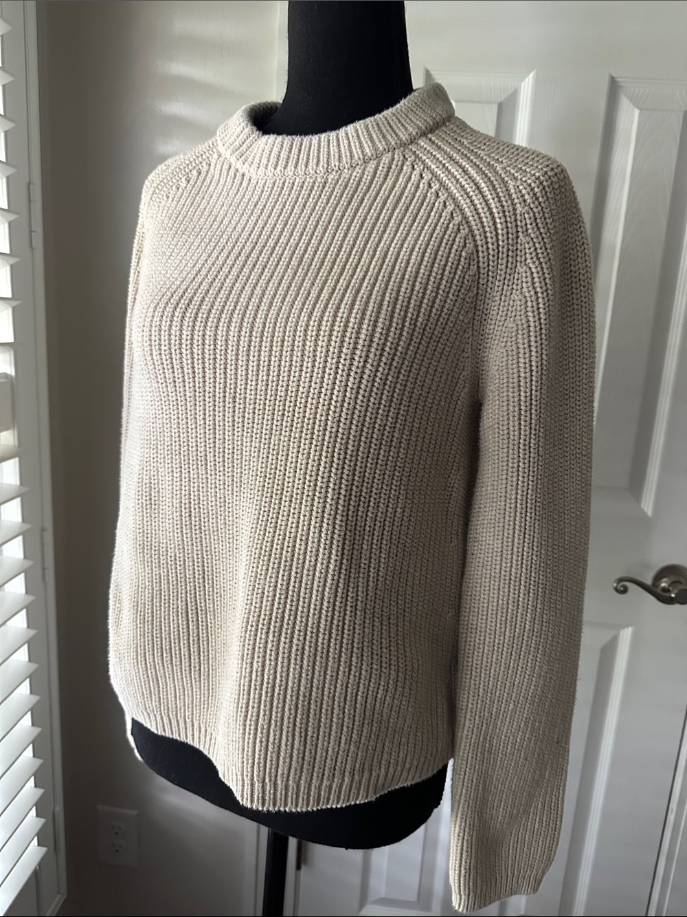 Quince Organic Cotton Fisherman Sweater M